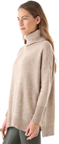 Joie Clover Turtleneck Sweater in Beige (camel) | Lyst