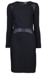 Saint Laurent Leather Dress in Black | Lyst