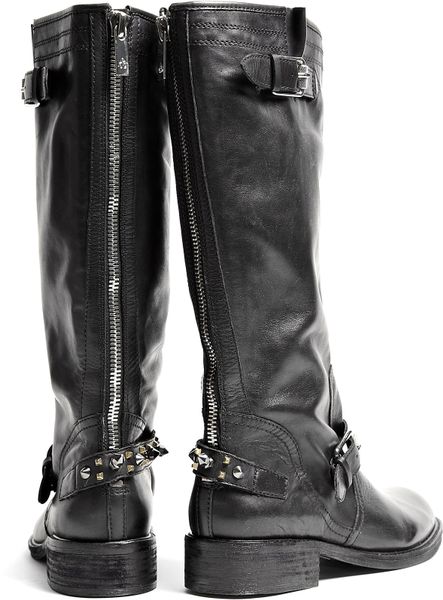 Sam Edelman Ashlyn Knee High Studded Boots in Black (denim) | Lyst