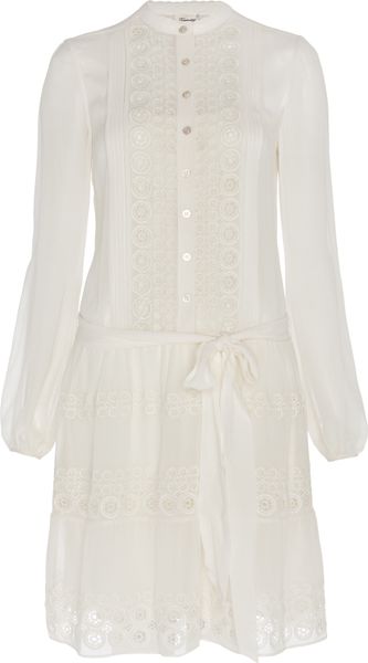 Temperley London Sleeved Moriah Dress in White (ivory) | Lyst