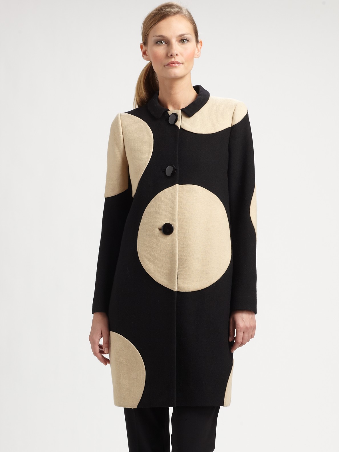 Kate spade new york Wool Nicky Coat in Black | Lyst