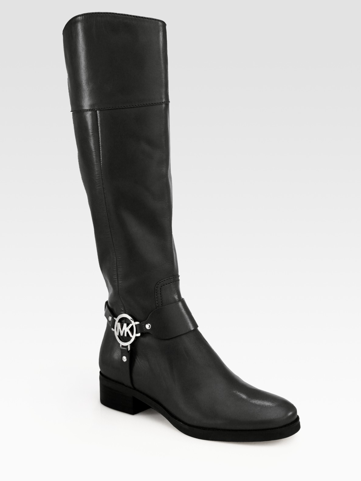 Lyst - Michael michael kors Fulton Leather Harness Boots in Black