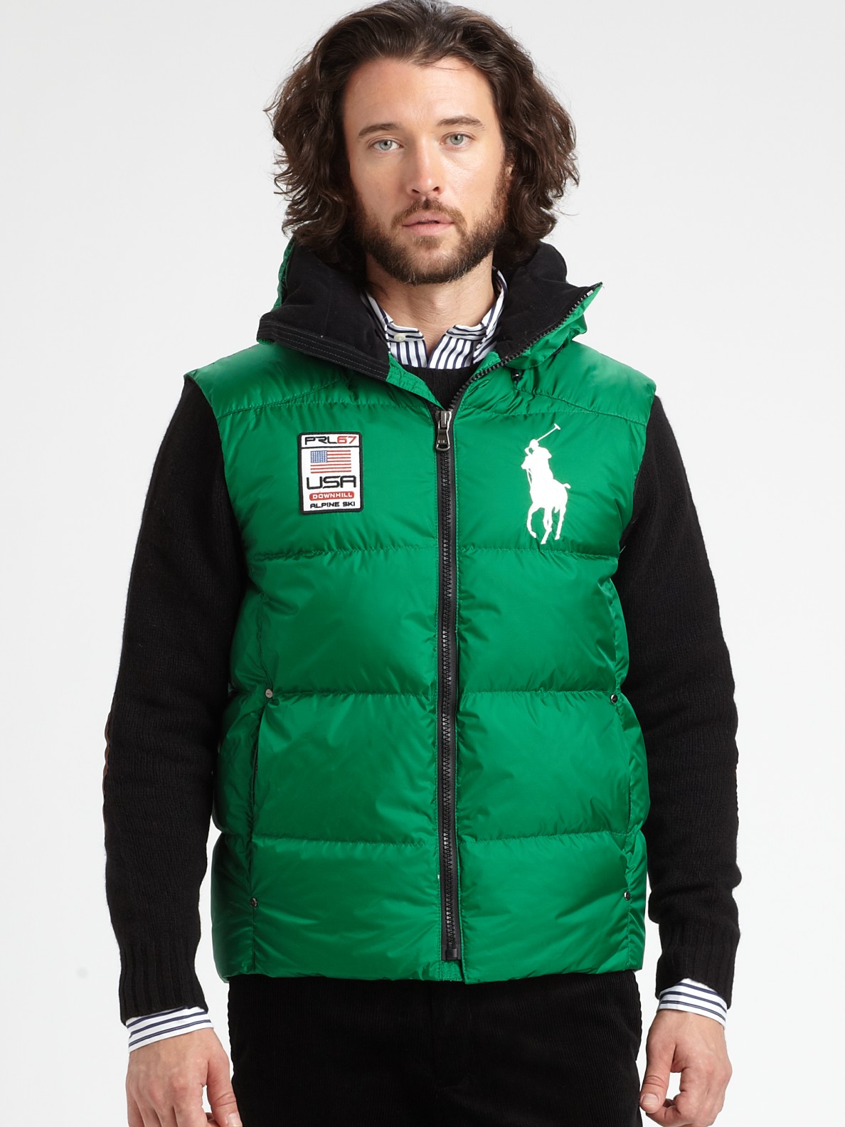 Lyst - Polo Ralph Lauren Snow Polo Tyrol Down Vest in Green for Men