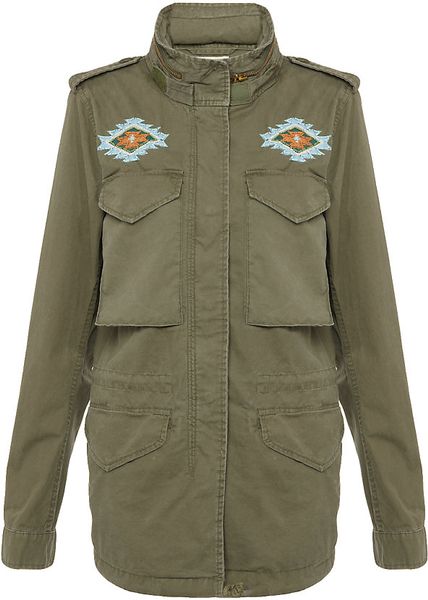 Denim & Supply Ralph Lauren Beaded Field Jacket in Green (denim) | Lyst