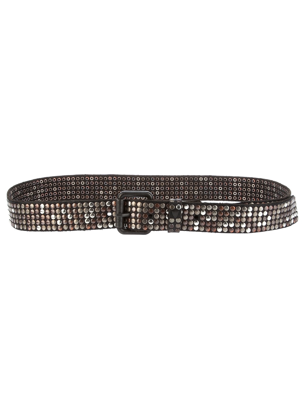 Hollywood Trading Co Studded Belt in Brown for Men | Lyst