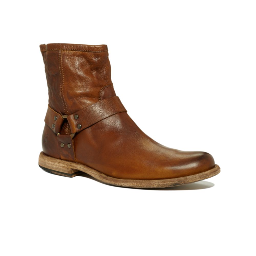 Frye Philip Harness Boots in Brown for Men (cognac) | Lyst