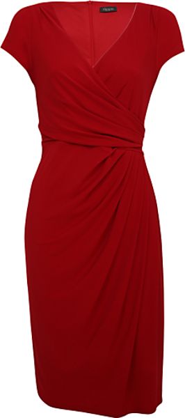 Alexon Alexon Long Sleeve Grecian Maxi Dress Red in Red | Lyst