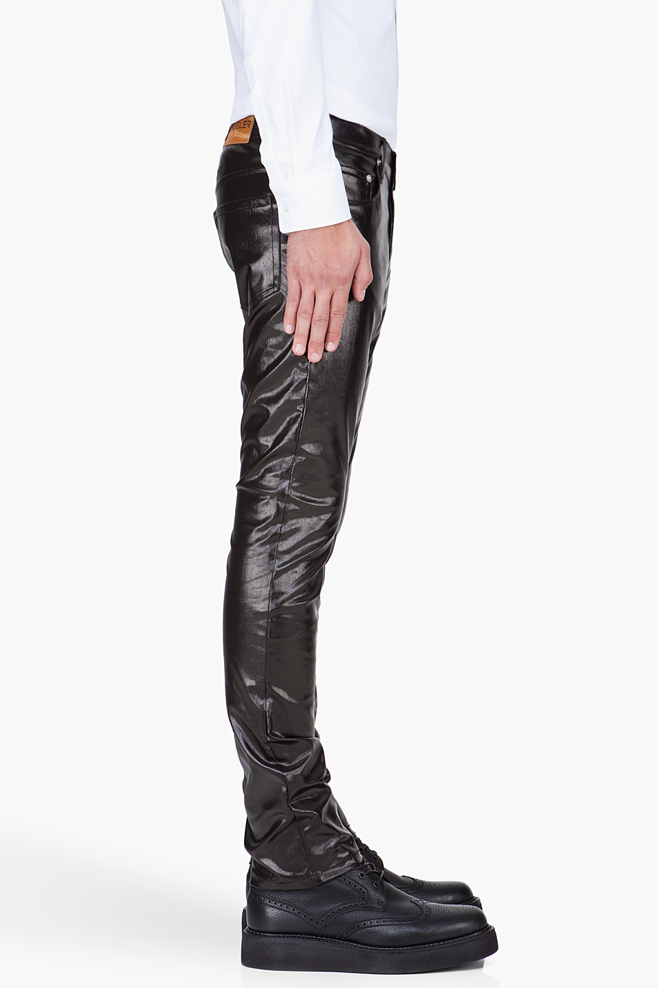 mugler black jeans