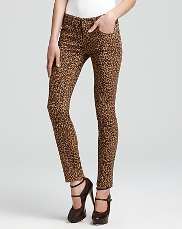 Isaac Mizrahi Jeans Samantha Skinny Jeans in Animal Print in Brown ...