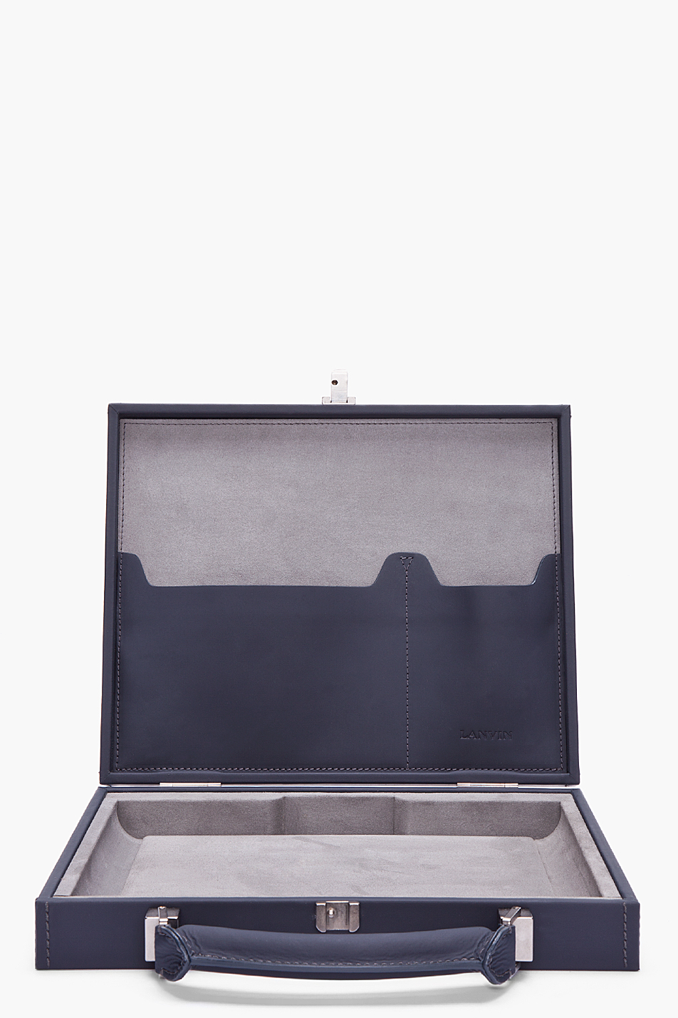 navy blue briefcase