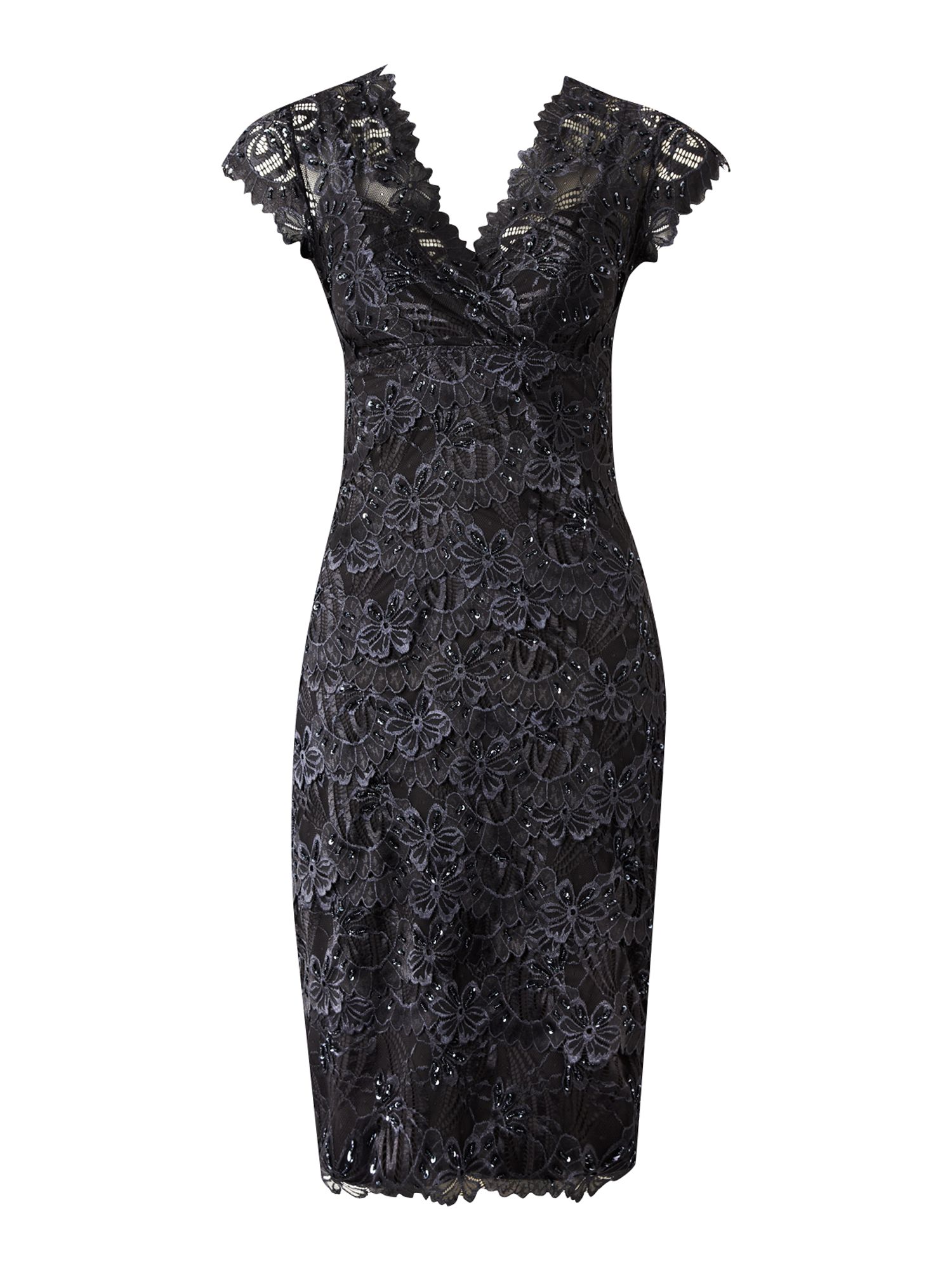 Shubette Lace Band Dress with Bead Detail in Black Lyst