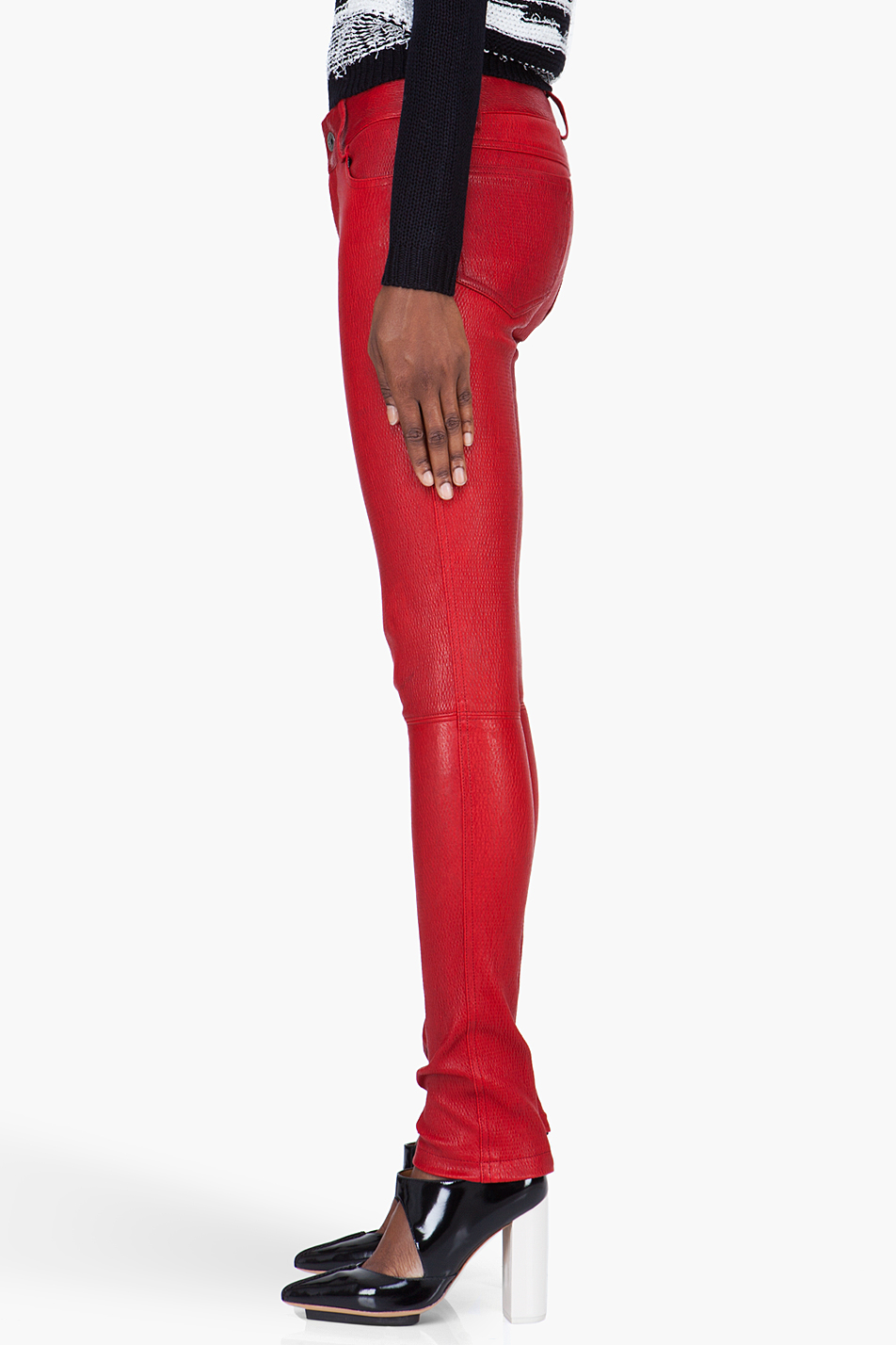 skinny red pants