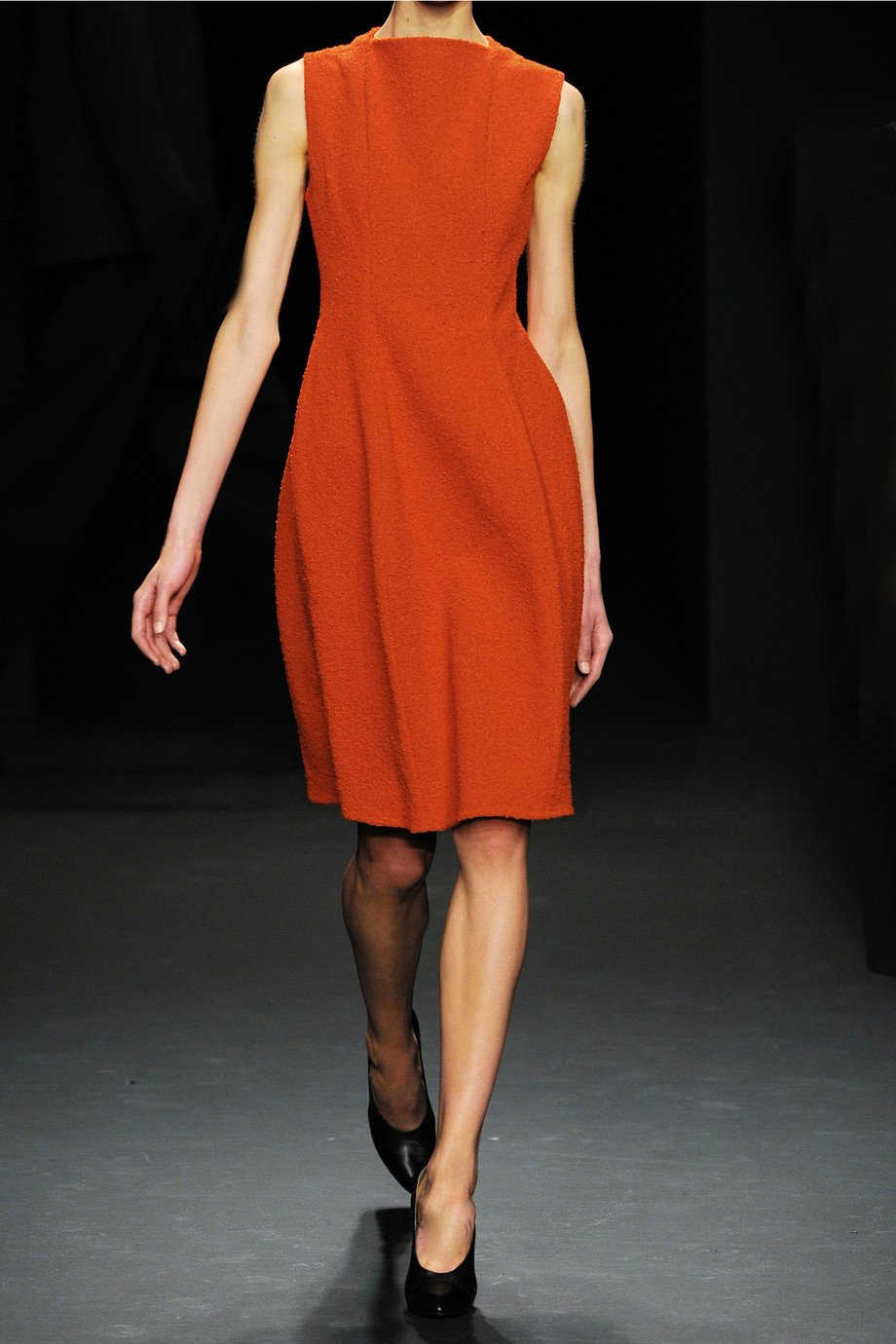 Calvin klein Mauri Tweed Dress in Orange | Lyst