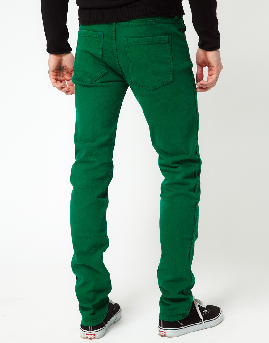 Lyst - Dr. denim Snap Skinny Jeans in Green for Men