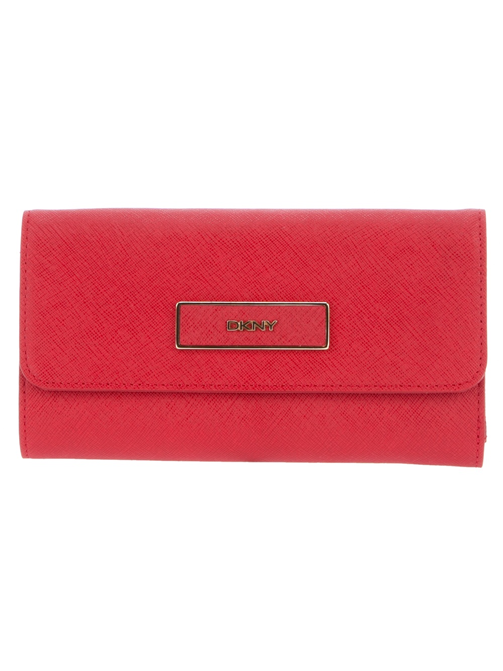 Dkny Leather Wallet in Red | Lyst