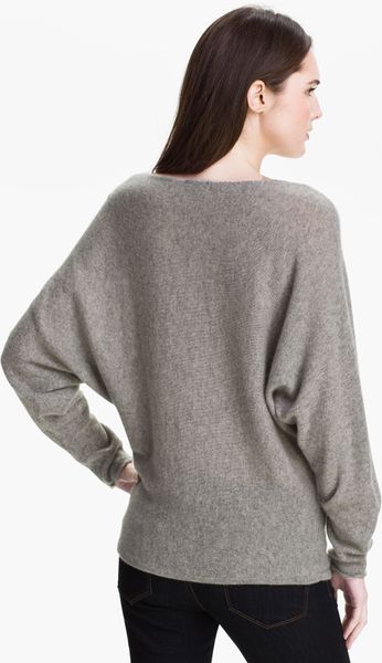 Only Mine Dolman Sleeve Cashmere Sweater in Gray (heather grey) | Lyst