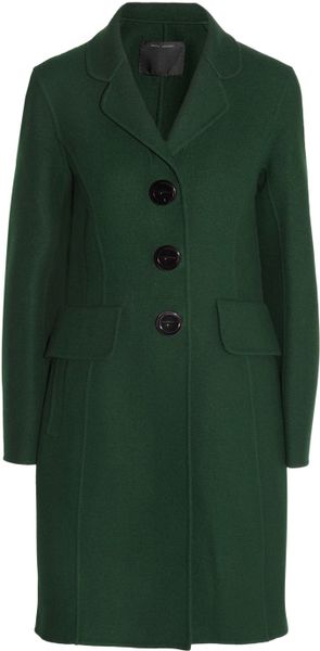 Marc By Marc Jacobs Wool Coat in Green (forest) | Lyst