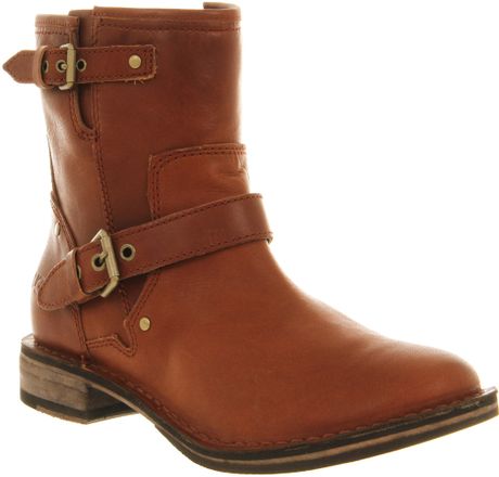 Ugg Fabriza Motorcycle Boot Chestnut Leather in Brown (chestnut) | Lyst