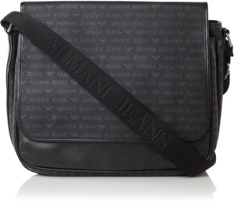 Armani Jeans Messenger Bag in Black for Men | Lyst