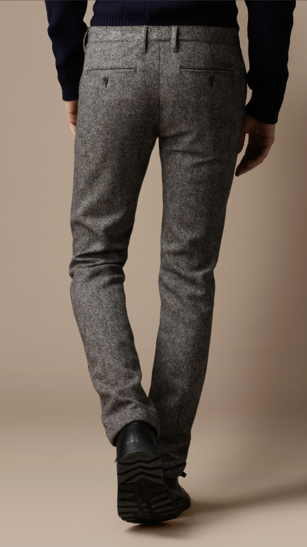 Burberry Brit Skinny Fit Wool Blend Trousers in Gray for Men - Lyst