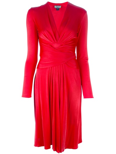Issa Wrap Dress in Red | Lyst