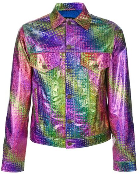 Jeremy Scott Hologram Jean Jacket in Multicolor for Men (multicoloured ...