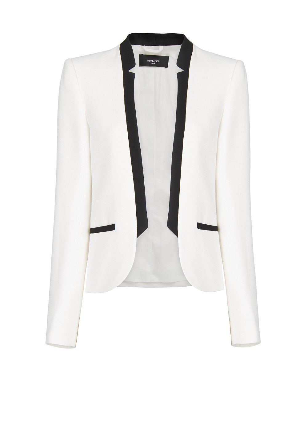 Mango Tuxedo Blazer in White (off white) | Lyst