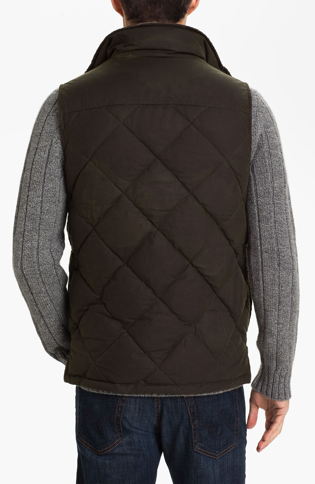 Barbour Quilted Feather Vest in Brown for Men (olive) | Lyst