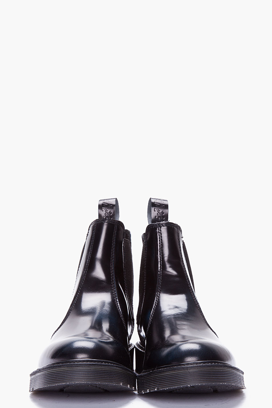 mens patent leather chelsea boots