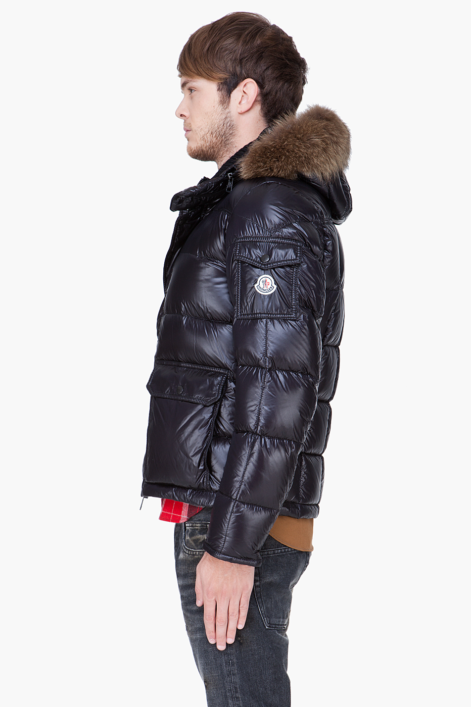 moncler coat mens fur hood