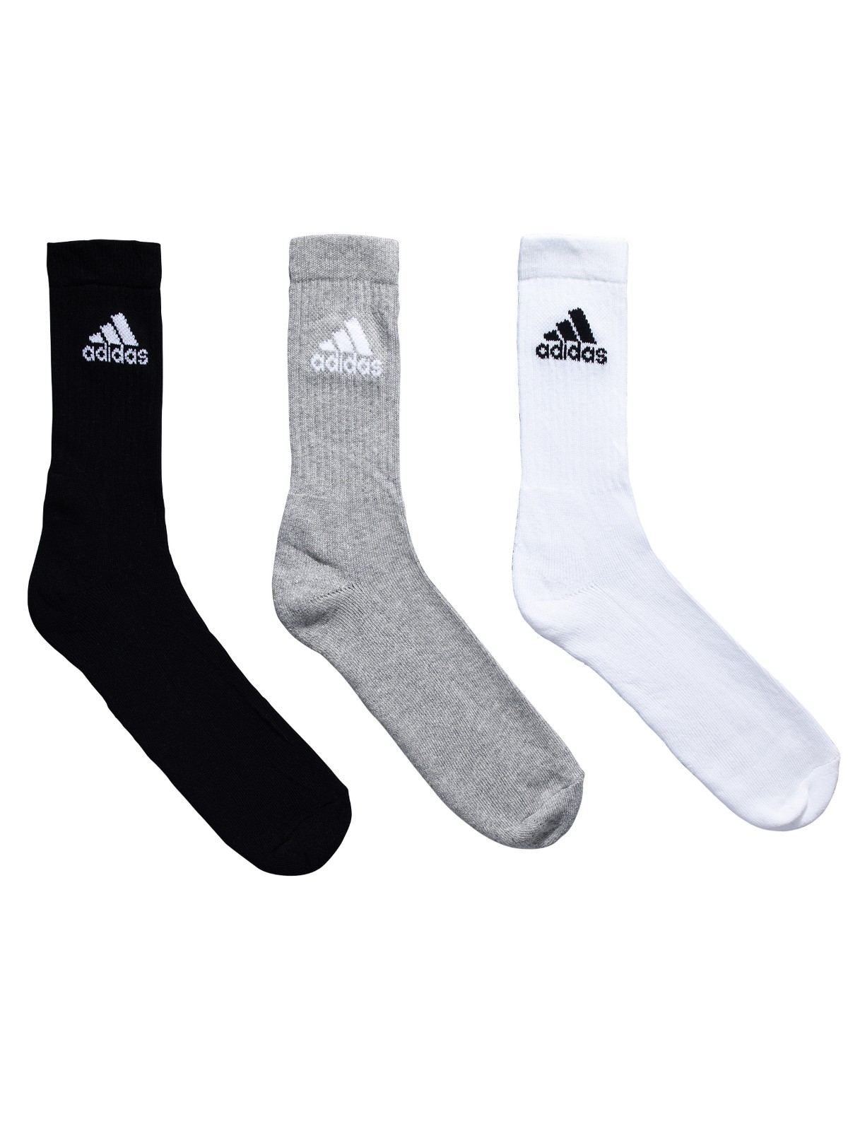Adidas Mens Essential Socks 3 Pack in Multicolor for Men (black/white ...