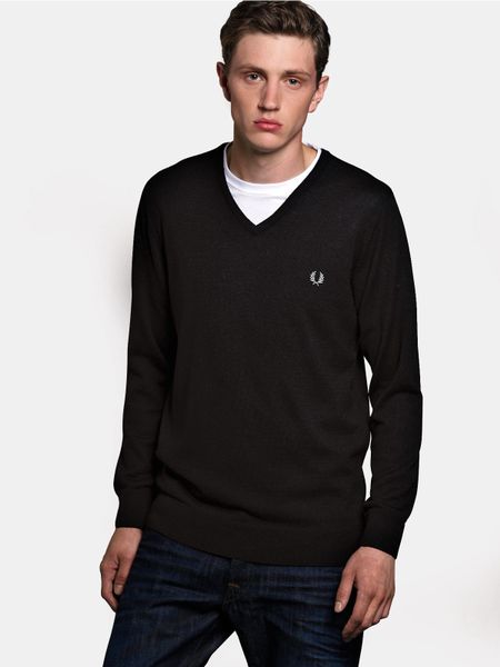 Fred Perry Jumper in Black for Men | Lyst