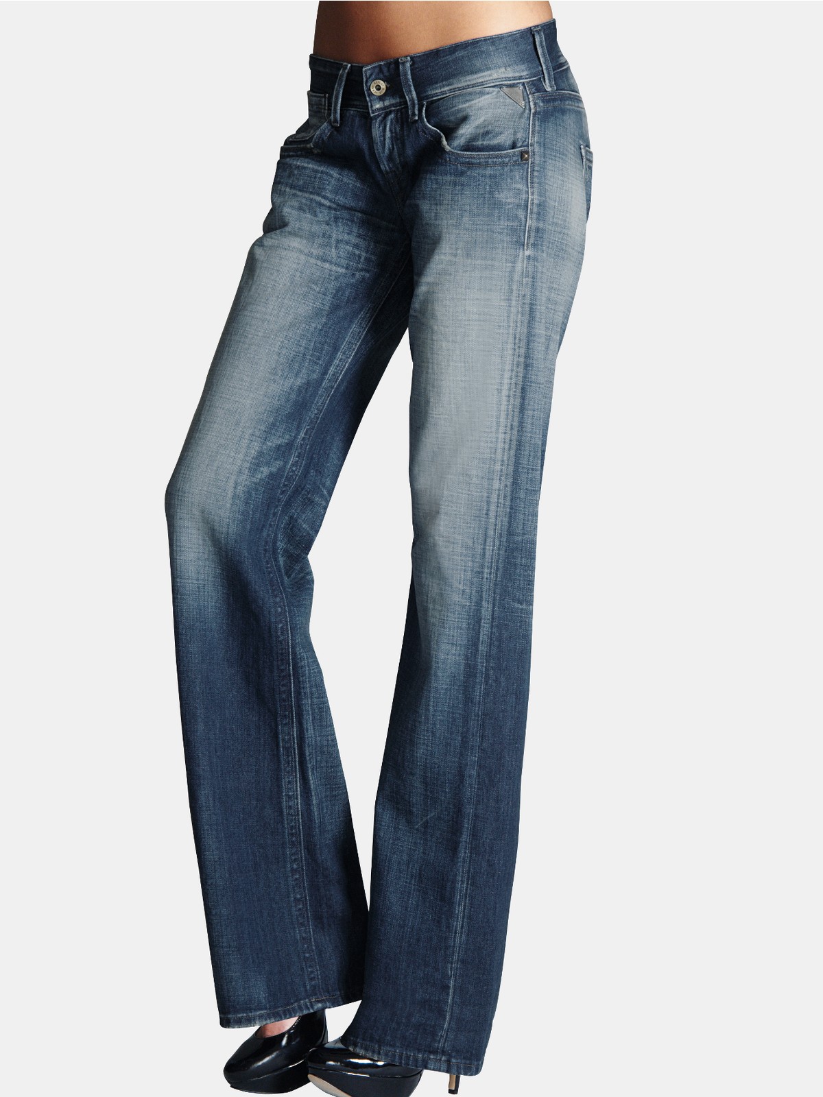 Replay Replay Janice Boyfriend Jeans in Blue (mid_wash) | Lyst