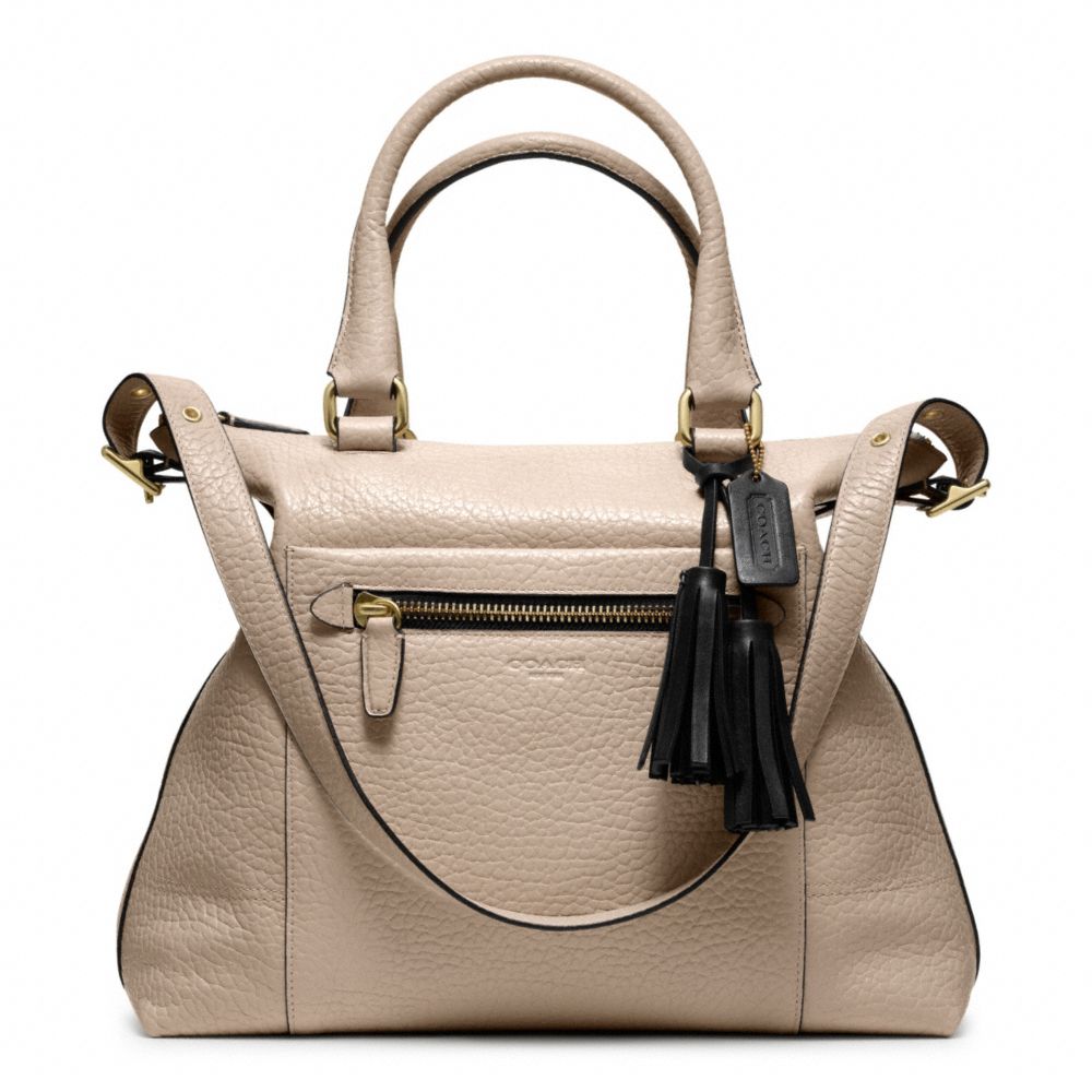 Coach Legacy Textured Leather Rory Satchel in Beige (brass/cement/black ...