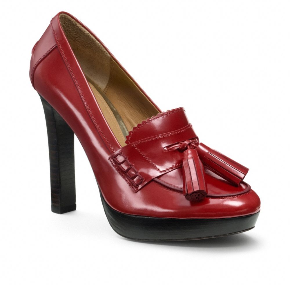 red tassel heels