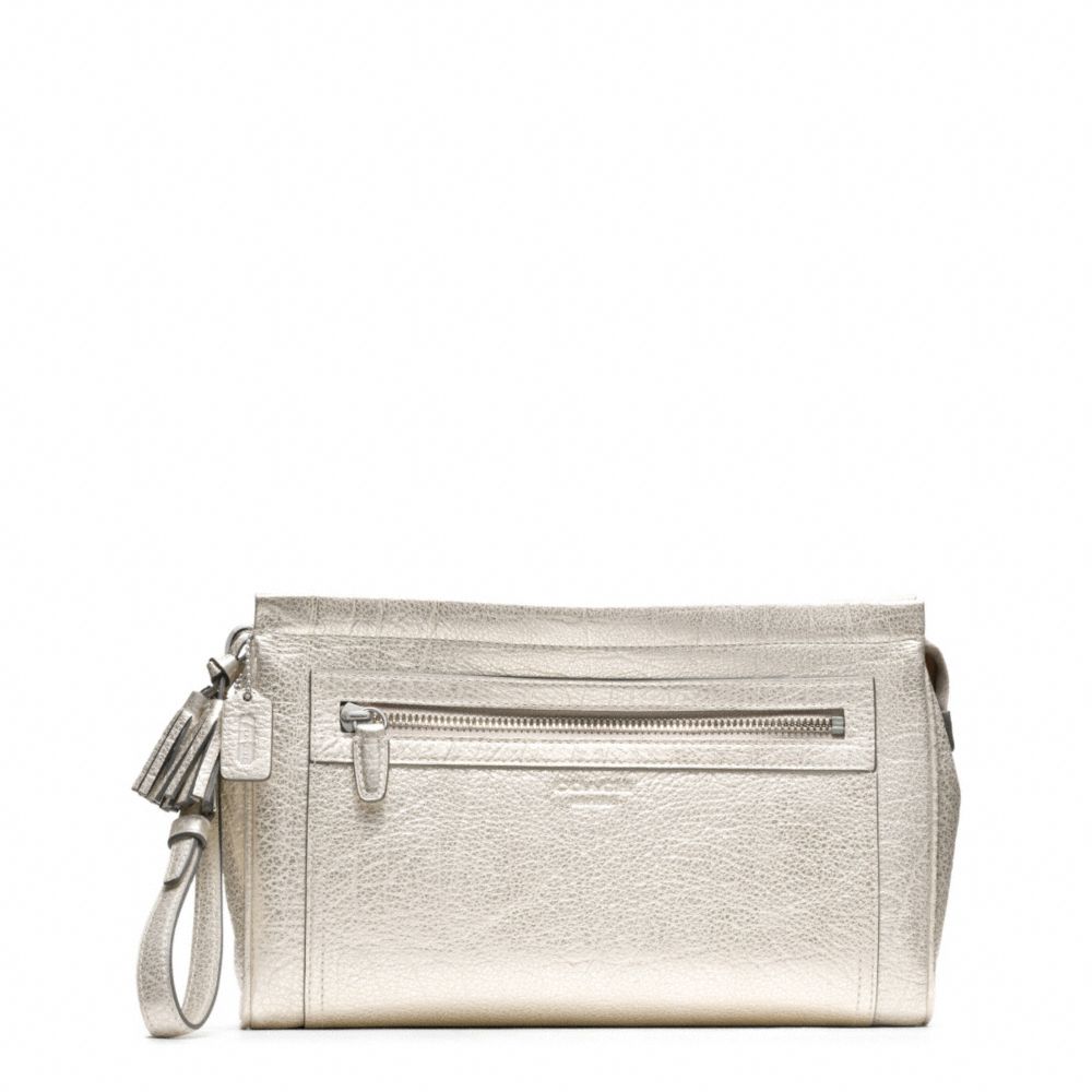 Lyst - Coach Legacy Metallic Leather Large Clutch in Metallic