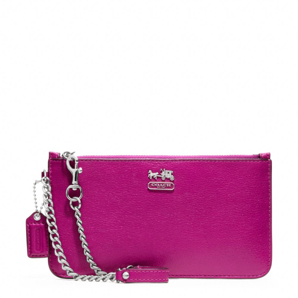 Lyst - Coach Madison Leather Chain Wristlet in Pink