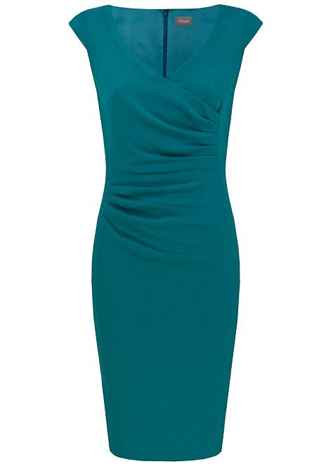 Alexon Teal Crepe Wrap Dress in Blue (turquoise) | Lyst