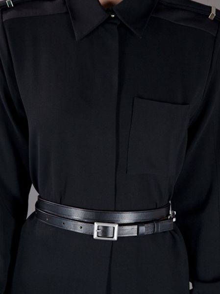 Victoria Beckham Boyfriend Shirt Dress in Black | Lyst