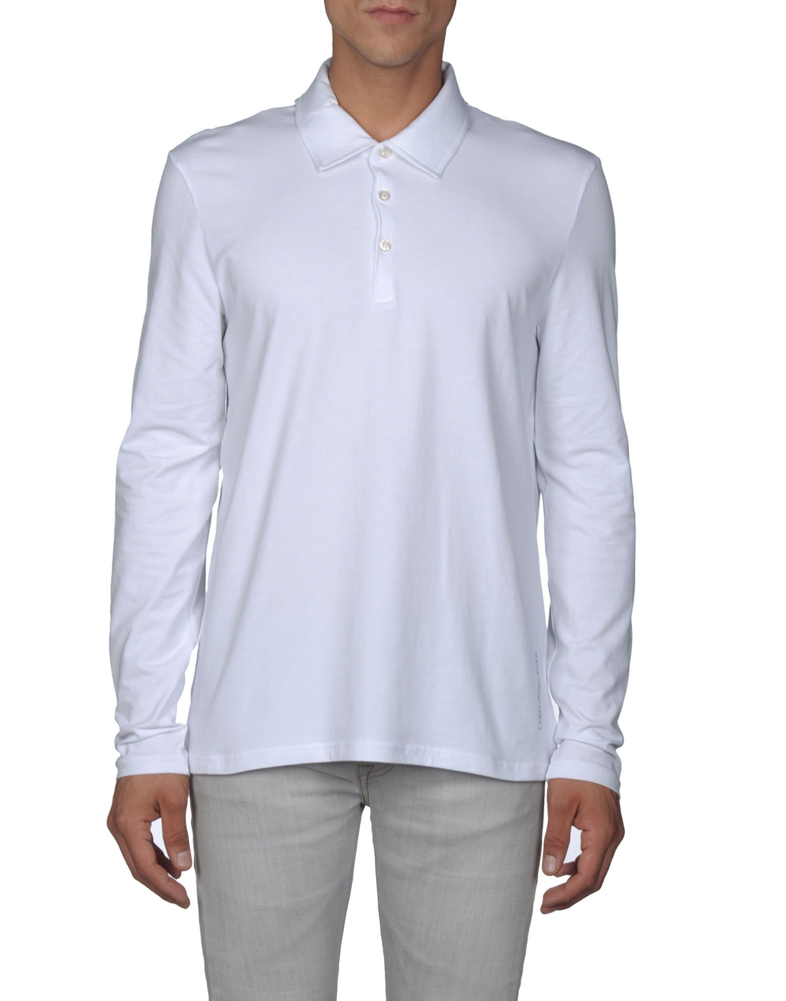 Calvin Klein Jeans Polo Shirt in White for Men | Lyst