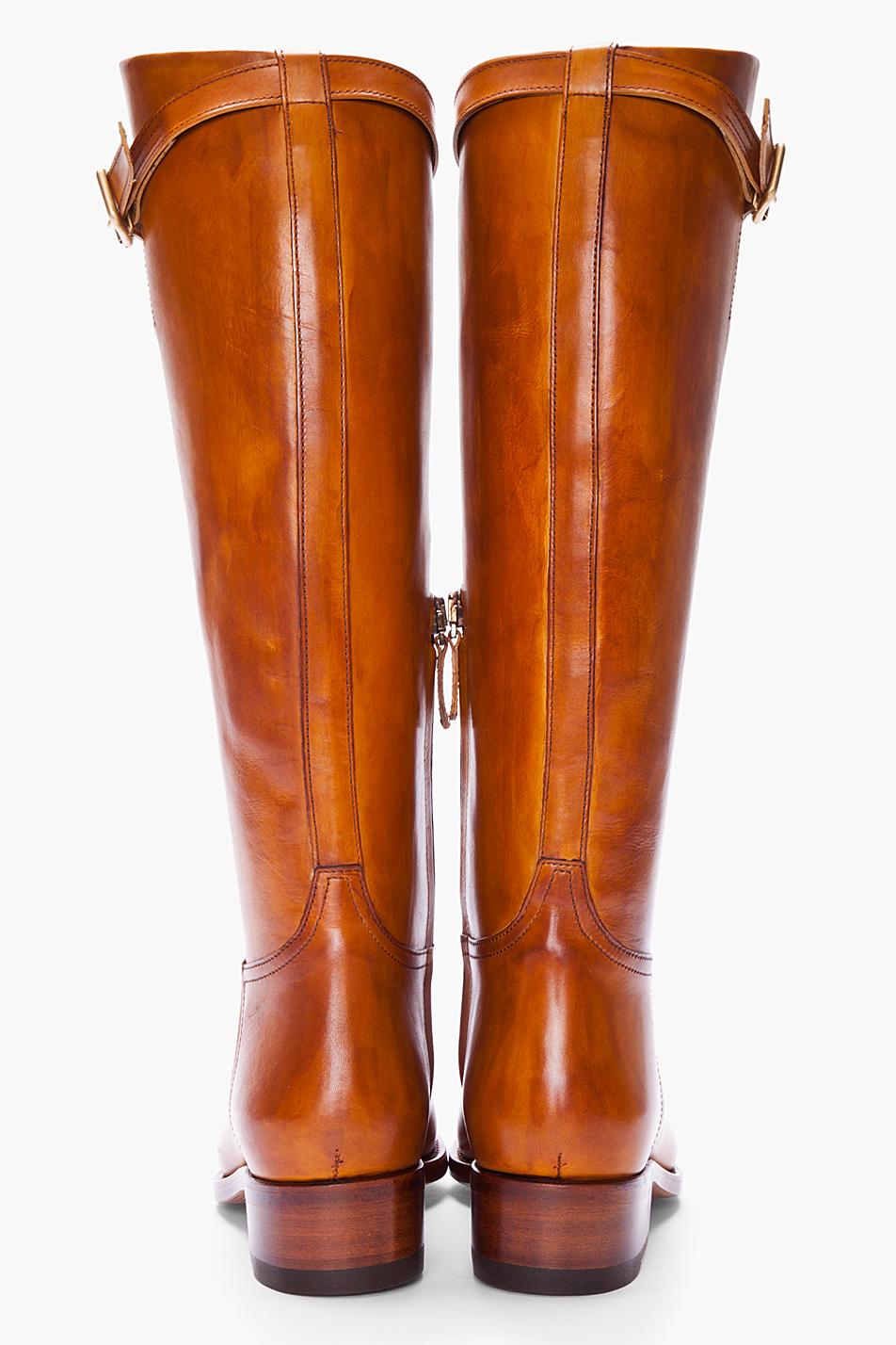 Rupert Sanderson Tan Leather Vermont Riding Boots in Brown - Lyst