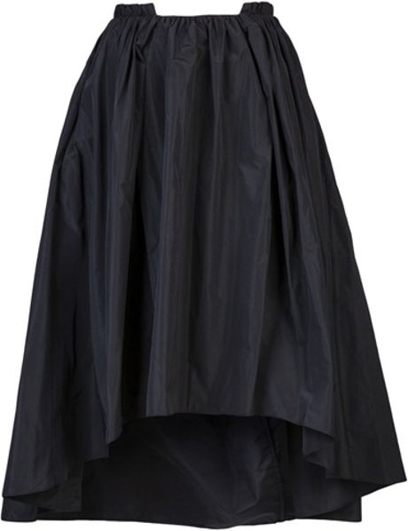 Carven Taffeta Skirt in Black | Lyst