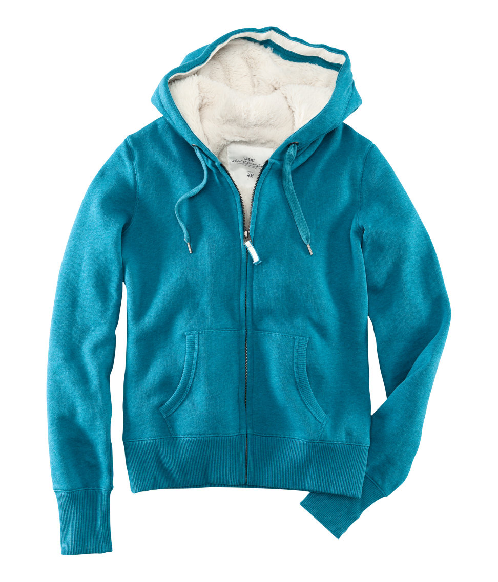 H&m Hooded Jacket in Blue (turquoise) | Lyst