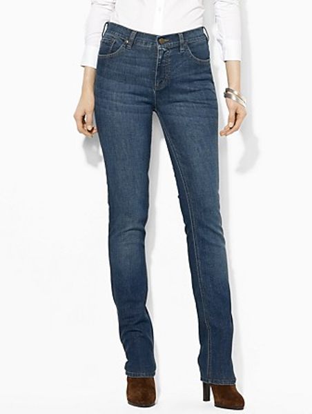 Ralph Lauren Slimming Classic Straight Jeans in Blue (harbor) | Lyst