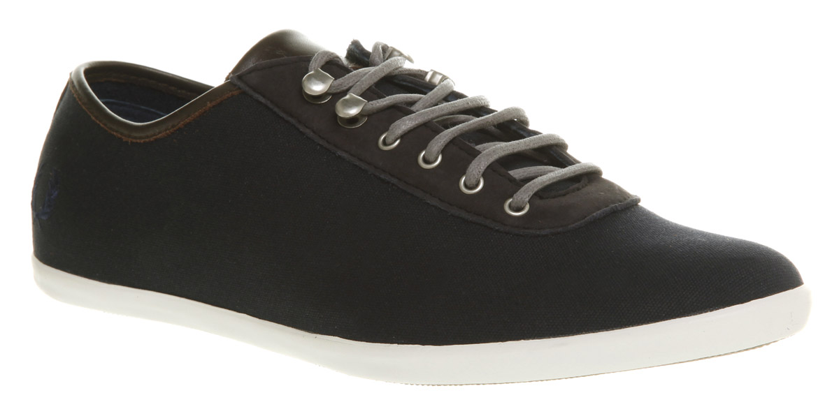 Fred Perry Ellis Waxed Canvas Sneakers in Blue | Lyst