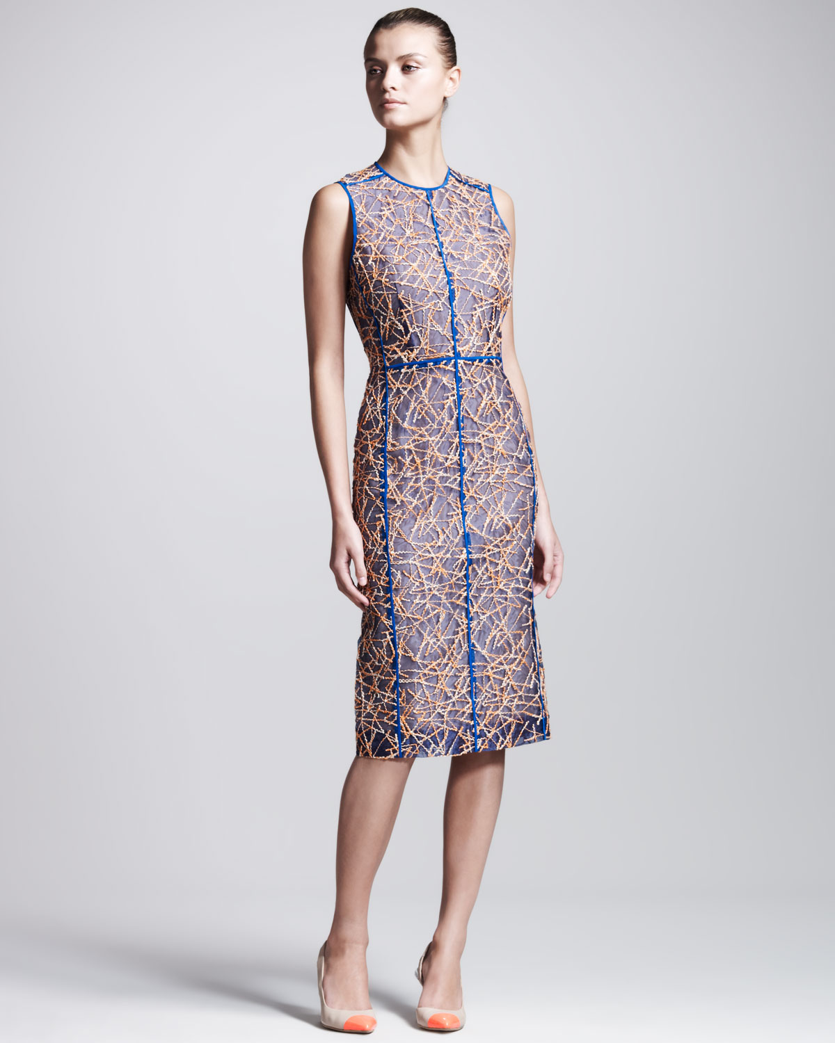 Lyst Reed Krakoff Embroidered Organza Dress Gallery