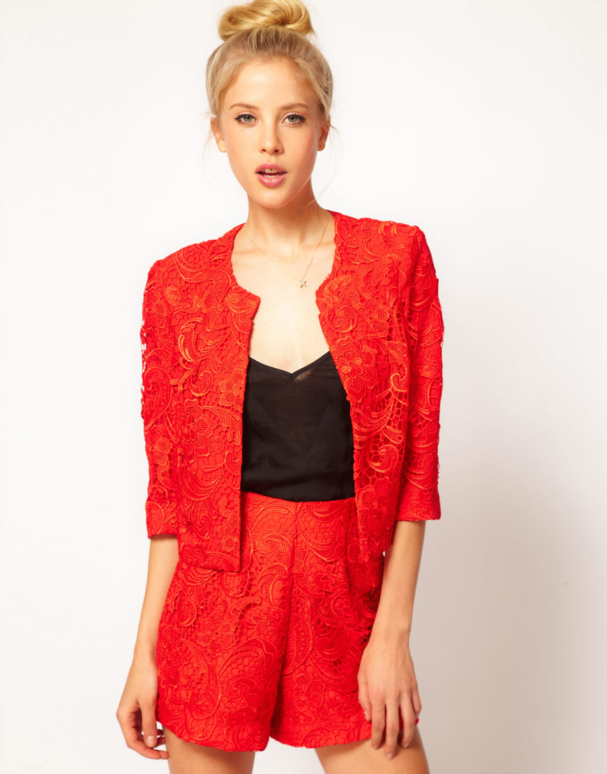 lace mini jacket