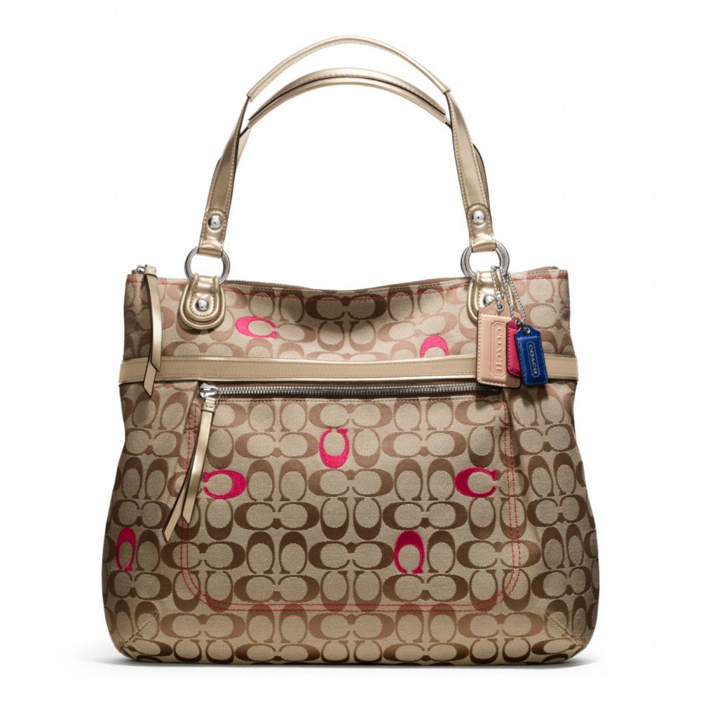 Lyst - Coach Poppy Embroidered Signature C Glam Tote in Brown
