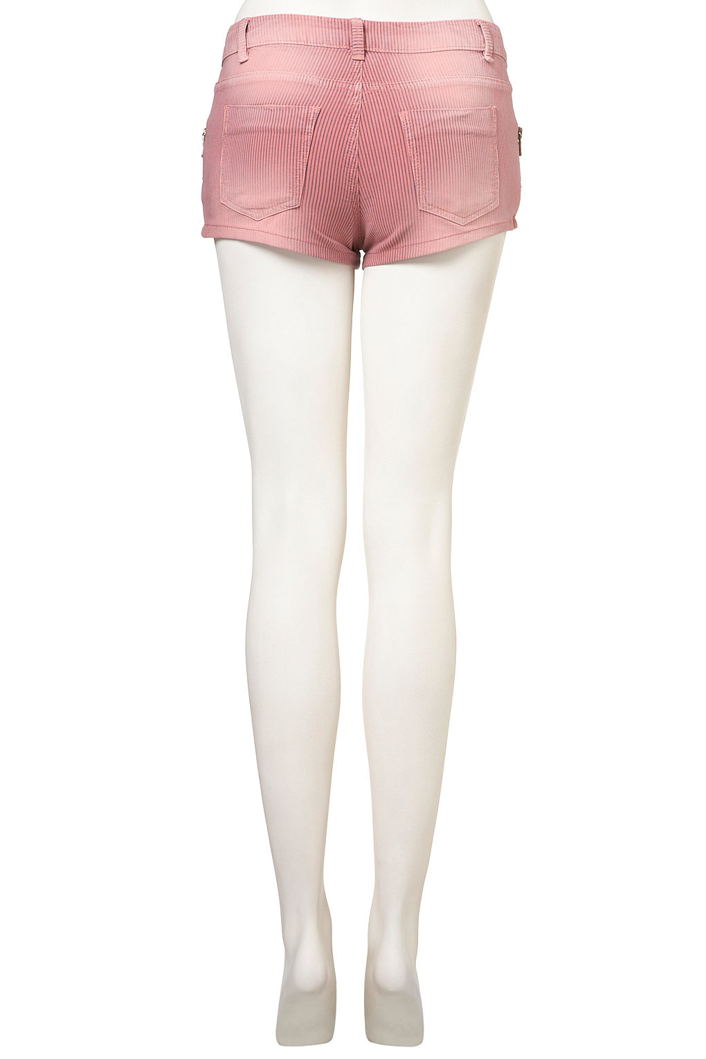 Lyst Stripe Denim Short in Pink