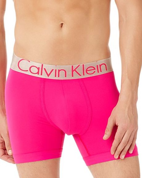 Calvin Klein Steel Micro Boxer Briefs in Pink for Men (digital pink) | Lyst